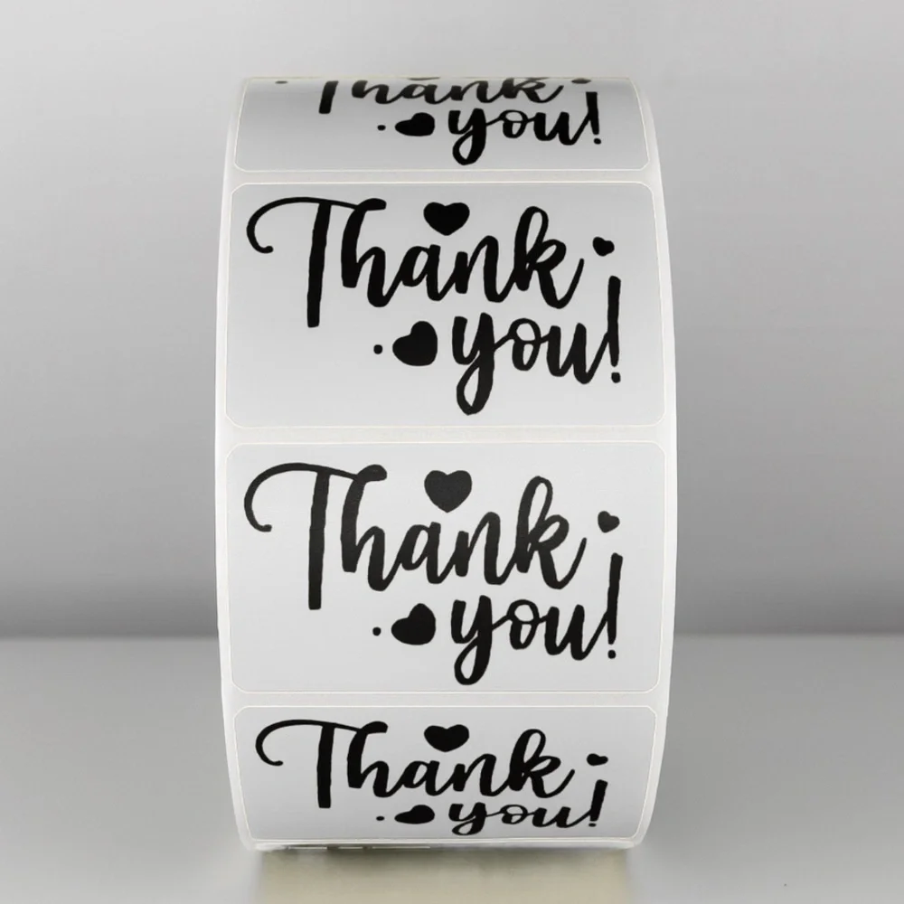 Thank You Stickers Purple Heart | Small Business Packaging Labels Cute